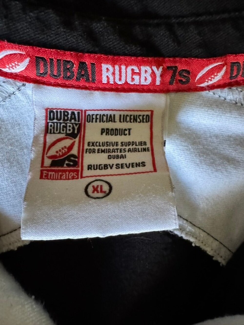 New Zealand Rugby 7s Sevens Polo Shirt XL Black Dubai Emirates Official Licensed - Picture 5 of 6